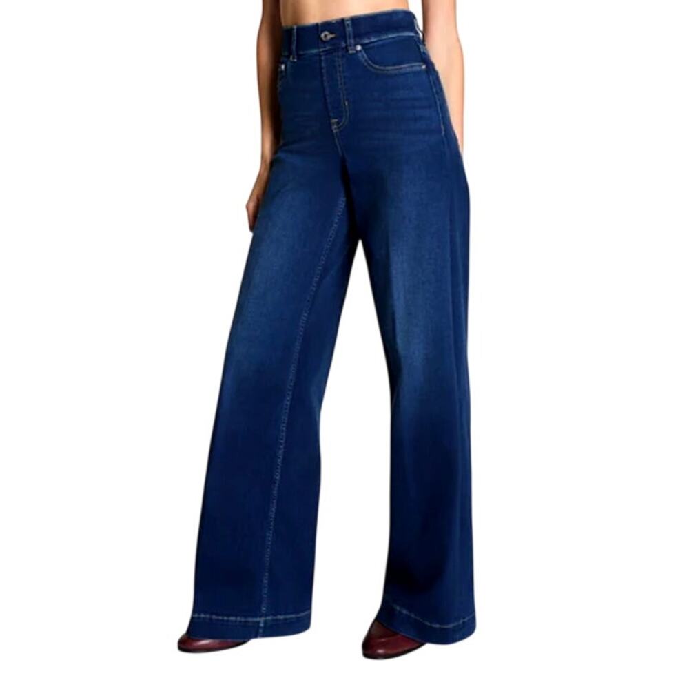 SPANXshape EveryWear Pacific Wash Pull-On Wide Leg Jeans Size XL